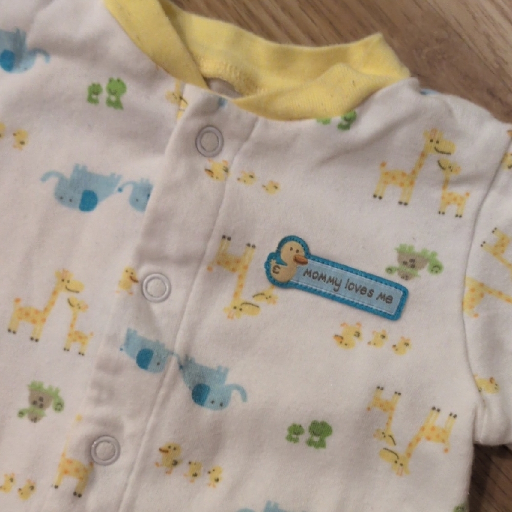 2 Cute Kids Footies - Purple and Yellow Animal Prints - Picture 9 of 13